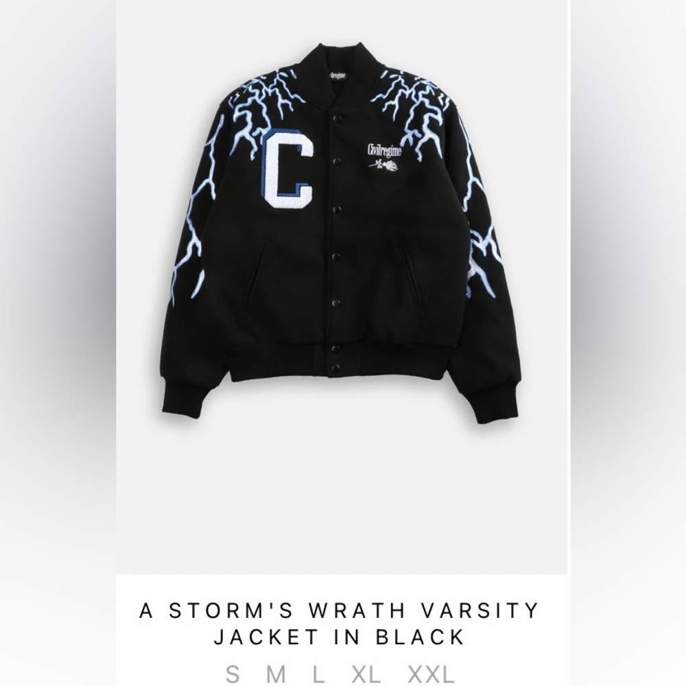 Civil Regime Storm's Wrath Varsity Jacket